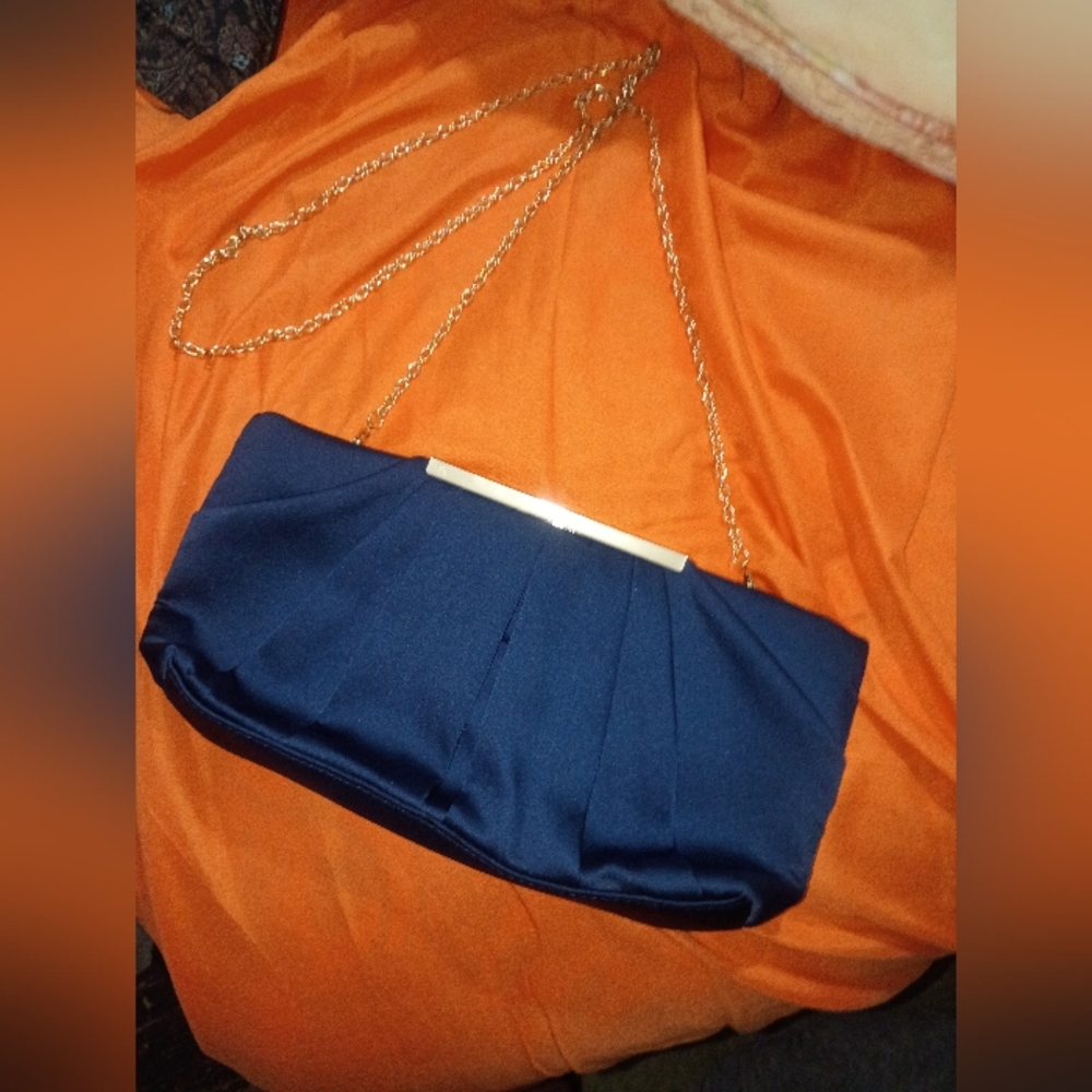 Clutch Evening Bag Elegant Pleated Satin Formal Handbag Simple Classy Purse